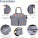 Lekebaby Large Baby Changing Bag - Stylish Nappy Bags for Mom and Dad - Travel Tote with Changing Mat - Quilted Grey - Buy Online on GoSupps.com