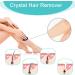 2 Pcs Crystal Hair Eraser Set | Reusable Painless Hair Remover for Men and Women | Portable Exfoliation Tool for Back, Arms, Legs | Washable | Blue & Black - Buy Online on GoSupps.com