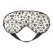 Bone and paw Print Double-Sided Sleep Eye Mask Comfort Soft Blindfold with Adjustable Strap Block Out Light Black