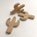 10pcs Cartoon Cactus Wood Pendant - Handmade Beech Wooden DIY Necklace Charm - Buy Online on GoSupps.com