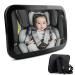 Goldmiky rear seat mirror for babies rearview mirror for child seat 360 baby car mirror car backing mirror for baby seats with a large field of vision adjustable elastic belt black 1
