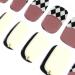 DANNI & TONI 28 Stickers Semi Cured Nail Wraps Soft Self-Adhesive Gel Nail Stickers(Checked in) Salon-Quality Gel Nail Polish Strips Manicure Stickers Set Translucent Diamond Pattern French Style.