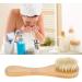 Facial Brush Face Dry Brush Exfoliating Cleaning Skin Facial Dry Brushing Scrubber with Ergonomic Wooden Handle - Buy Online on GoSupps.com
