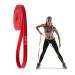 Fitness straps 100% latex resistance bands single pack of gymnastics band resistance tapes fitness band rubber band sport for muscle building yoga pilates strength training 15-25lb/red