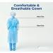 Disposable Isolation Gowns 10EA Non-Woven, Latex-Free with Knit Cuff 35g - Buy Online on GoSupps.com