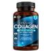 Pure Marine Collagen 100% Marine Collagen Type 1 1500mg - 180 Tablets Hydrolysed Collagen Peptides Enhanced with Hyaluronic Acid & Vitamin C High Strength Collagen Supplements for Women and Men 180 count (Pack of 1)