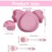 Lanjue Baby Silicone Suction Plate Set with Spoon and Fork - Non Slip Divided Weaning Plates for Toddler, Pink - Buy Online on GoSupps.com