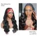 Fugady Glueless Body Wave Headband Wig - Synthetic Long Wavy Dark Brown Headband Wig for Black Women - Buy Online on GoSupps.com
