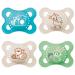 MAM Original // LATEX // Natural rubber latex pacifiers 0-6 // Set of 4 plain // incl. 2 sterilized transport boxes