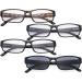 Eyekepper 4 Pack Comfort Reading Glasses - Men's +1.50 Readers & Sunglasses Mix - Perfect for Multiple Needs - Buy Online on GoSupps.com