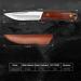 Coosnug D2 Sharp Survival Knife with Leather Bag - Ergonomic Rosewood Handle for Outdoor Camping - Buy Online on GoSupps.com