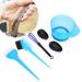 5 Piece Hair Dye Brush Kit - Blue Hair Coloring Brushes & Mixing Bowl for Salon Tinting & Dyeing - Buy Online on GoSupps.com