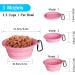 Petbonus Foldable Dog Bowl Set - 2 Portable silicone Water & Food Bowls for Dogs - Leak-Proof Travel Bowls with Carabiners (600ml Violet & Pink) - Buy Online on GoSupps.com