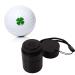 Golf Ball Stamp Marker w/Lanyard | Permanent & Smudge Proof Golf Ball Marker Stamp | Rosewood & Aluminum Golf Ball Stamper | Stamp Markers in Box for Golf Gifts for Men | Four Leaf Clover Green