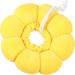 MHwan Soft Breathable Suede Cat Cone Collar | Recovery Cone for Cats | Non-Staining & Micro-Waterproof Cat Donut Collar | Anti-Licking Surgery Collar (S) Yellow - Buy Online on GoSupps.com