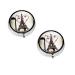 Eiffel Tower Love Paris Printed Mini Round Pill Box Pill Box 3 Compartment Medicine Pill Case Pill Organizer Travel Pillbox Portable Pill Box for Pocket Home Office Use