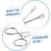 HAPINARY Reptile Feeding Clip Feeding Tools Aquarium Tongs Extra Long Silver Stainless Steel - Buy Online on GoSupps.com
