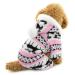 Ranphy dogs/cat clothing/hooded sweater for small dogs - for males and females - soft velvet velvet - reindeer pattern - dog pile suit/jumpsuit for puppies m (back: 25cm chest circumference: 37cm) rose