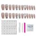 Long Press on Nails French Tip Fake Nails with 3D Butterfly Rhinestones Designs Glossy Full Cover Acrylic Nails for Women Style 1 Long Press On Nails