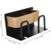 Cabilock 5-Piece Space Vanity Golden Wall Organizer - Black Shower Brush Toothbrush & Cup Holder for Bathroom - Buy Online on GoSupps.com
