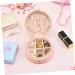 Zerodeko 2pcs Portable Jewelry Box Mens Earring Men Earring Small Earrings Container Girl Jewelry Earring Case Hoop Earrings for Girls Small Containers Watch Box Leather Travel Vintage 10X10X5CMx2pcs Pinkx2pcs - Buy Online on GoSupps.com