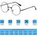 4 Pack Retro Round Reading Glasses for Men & Women - Metal Frame + Glasses Strap - 1.5 Diopters - Buy Online on GoSupps.com