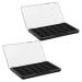 Homoyoyo Lot de 2 Palettes de Maquillage Vides 24 Emplacements avec Couvercle Transparent Bo tes Fards Paupi res Rechargeables en Plastique Abs/as/pp tuis Compacts L gers