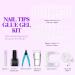 Gelike EC Soft Gel Nail Kit with LED Lamp - French Tip Nail Stamp DIY Extension Set in Almond & Coffin Shape - Buy Online on GoSupps.com