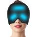 Tolaccea Gel Ice Headache/Migraine Relief Hat  Hot & Cold Therapy Migraine Relief Cap  Cold Compress Headache Relief Cap for Tension  Puffy Eyes  Sinus & Stress Black One size fits all