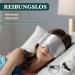 Joyhabit Silk Sleep Mask - Adjustable Extra Large Eye Mask for Men & Women | Cloud Curve Design | Silver Gray | Perfect for Night Sleep & Breaks - Buy Online on GoSupps.com