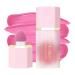 HANDAIYAN Blush Stick Liquid Blush High Pigment Weightless Long-Wearing Natural-Looking Dewy Finish Skin Tint Cheek Tint Makeup (01#Love Cake with Fine Glitter)