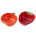 Bowls for Kitchen Exquisite Fruit Shape Snack Dish Ceramic Soy Sauce Dipping Bowls Side Dishes for Snack Sushi Fruit Appetizer Dessert 2pcs Dip Bowls (Color : Brass) (B)
