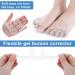 Sibba Toe Separator for Nail Polish - Silicone Smooth Iron Correctors for Overlapping Toes & Hammer Toe Pain Relief - Transparent Unisex 1 Pair - Buy Online on GoSupps.com