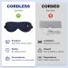 Aroma Season Heated Eye Mask Silk Cordless Warm Eye Compress for Dry Eyes Blepharitis MGD Washable Moist Heat Treatment to Unclog Lacrimal Glands (Navy Blue) - Buy Online on GoSupps.com