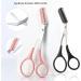 Homezo Eyebrow Trimmer Scissors with Comb | Beauty Accessories for Women | Eyebrow Shaping Tool in Pink+Blue - Buy Online on GoSupps.com