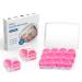 Silicone Ear Plugs for Sleeping Re-Usable Waterproof SNR 27dB Noise Cancelling Premium Moldable Ear Plugs for Sleeping Travelling Studying Noise Reduction (Pink)