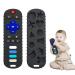 Baby Remote Toy Baby Teethers 0-18 Months Silicone Remote Teething Toys BPA Free (Black)