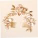 Mikinona Pearl Rhinestone Couple Combs Crystal Hair Comb Headband Floral Hair Comb Hairband Hair Comb Headdress Bridal Headband Comb Wedding Hair Accessory Women Headdress Bridal Headdress - Buy Online on GoSupps.com
