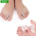 TCARE-2 pairs of gel toe separators without a loop for bale toes and chicken eyes-correction pads offer relief for bale toes and prevent friction.