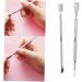 2piece Double Head Cuticle Pusher Stainless Steel Nail Art Push Cutter Sturdy Double Ended Nail Romover - Buy Online on GoSupps.com