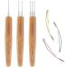 6PCS Dreadlock Crochet Needle for Dreadlocks 0.5mm, Durable Dreadlock Crochet Hooks for Hair with Interlocking Tool, Excellent for Maintaining Real Dread Loc