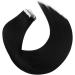 Moresoo Jet Black Tape in Hair Extensions - 16 Inch Real Human Hair, 20 Pieces, 50g #1 - Buy Online on GoSupps.com