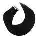 Moresoo Tape In Extensions - Real Hair Black Tape Adhesive Skin Weft - 20 Pieces 50g 50cm Remy Natural #1 - Buy Online on GoSupps.com