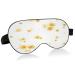 WELLDAY Sleep Mask Yellow Flowers Night Eye Shade Cover Soft Comfort Blindfold Blockout Light Adjustable Strap for Men Women
