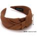 3PCS Pure Color Wide Knotted Headbands Set - Elastic Hair Accessories for Women and Girls (Black+Beige+Brown) - Buy Online on GoSupps.com