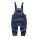 KIDSCOOL SPACE Baby & Little Boys/girls Water Washed Ripped Soft Denim Overalls 12-18 Months Blue-1974