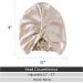 ZIMASILK 22 Momme 100% Mulberry Silk Sleep Cap for Women - Beige Silk Hair Wrap Bonnet - Buy Online on GoSupps.com