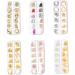 Nail Art Chain Nail Art Metal Rivet Chains Mixed Design DIY Nail Decoration Accessories 12 Grids for Women Style2 - Buy Online on GoSupps.com