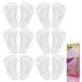 Gel Arch Support Shoe Insoles for Plantar Fasciitis Flat Feet 6 Pairs Gel Arch Cushions Pads for Relieve Pain Thicken High Arch Support Shoe Inserts Reusable Cushions Pads for Women and Men Clear 6 Clear 6 Pairs