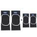 ANKOMINA Children Kids 2 Pairs Knee Pad and Elbow Support Set Anti-Slip Breathable Flexible Elastic Knee Brace Knee Elbow Support Protector for Volleyball Football Dance Yoga Skating Baskeball Sport Black M(12-16 Years)